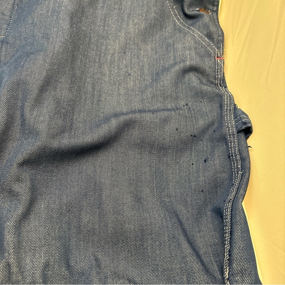 Blue Denim BIB OVERALLS Montgomery Ward VINTAGE 70 S USA Made Men's Size 50 X 30 - Picture 5 of 16